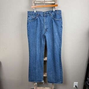Vintage 80s Levi 517 Orange Tab Bootcut Denim blue Jeans‎ size 36x31, USA
